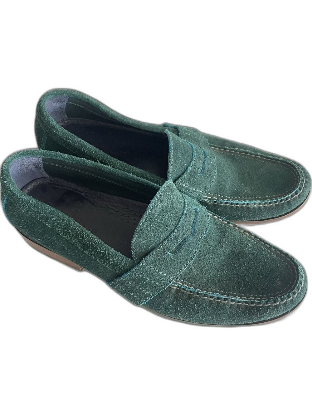 Cole Haan penny loafers. Size 11M  forest green suede leather Nike air